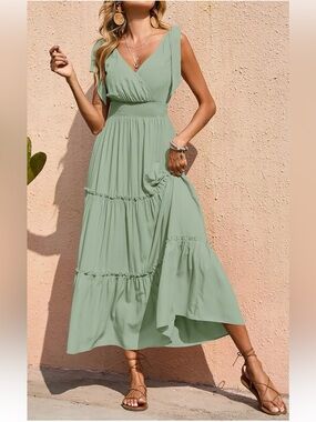 Women's Sage Green Maxi Dress